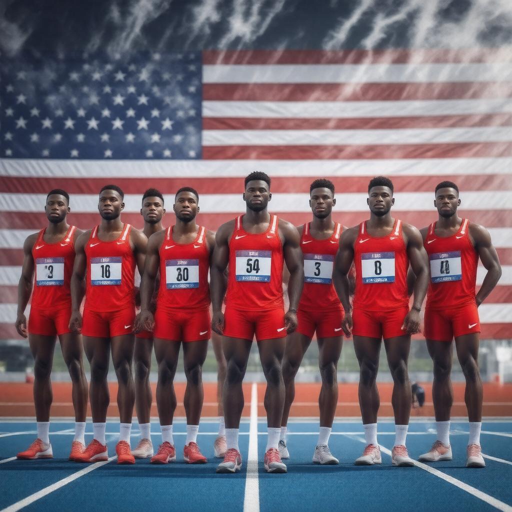 AI-created image of United States national track and field team
