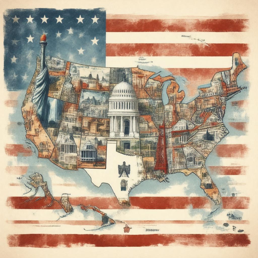 AI-created image of United States of America