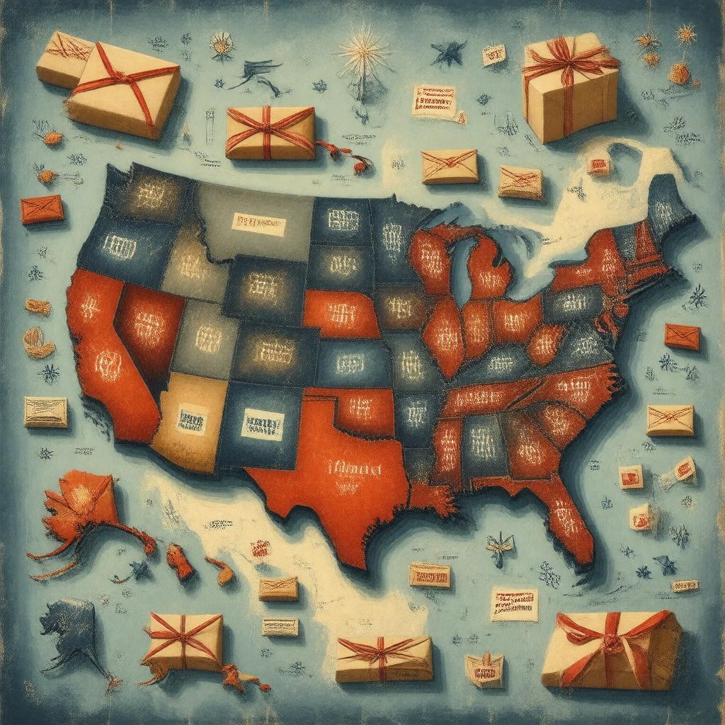 Click to view larger image AI-created image of United States postal abbreviations