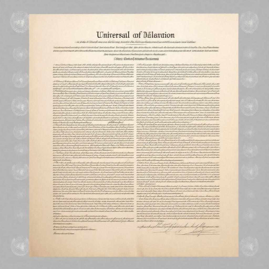 AI-created image of Universal Declaration of Human Rights