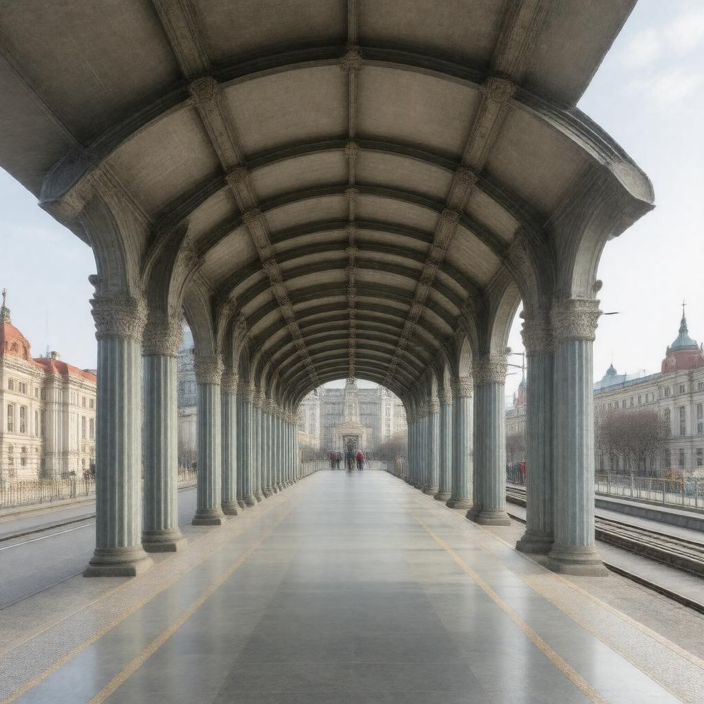 AI-created image of Universitetet metro station