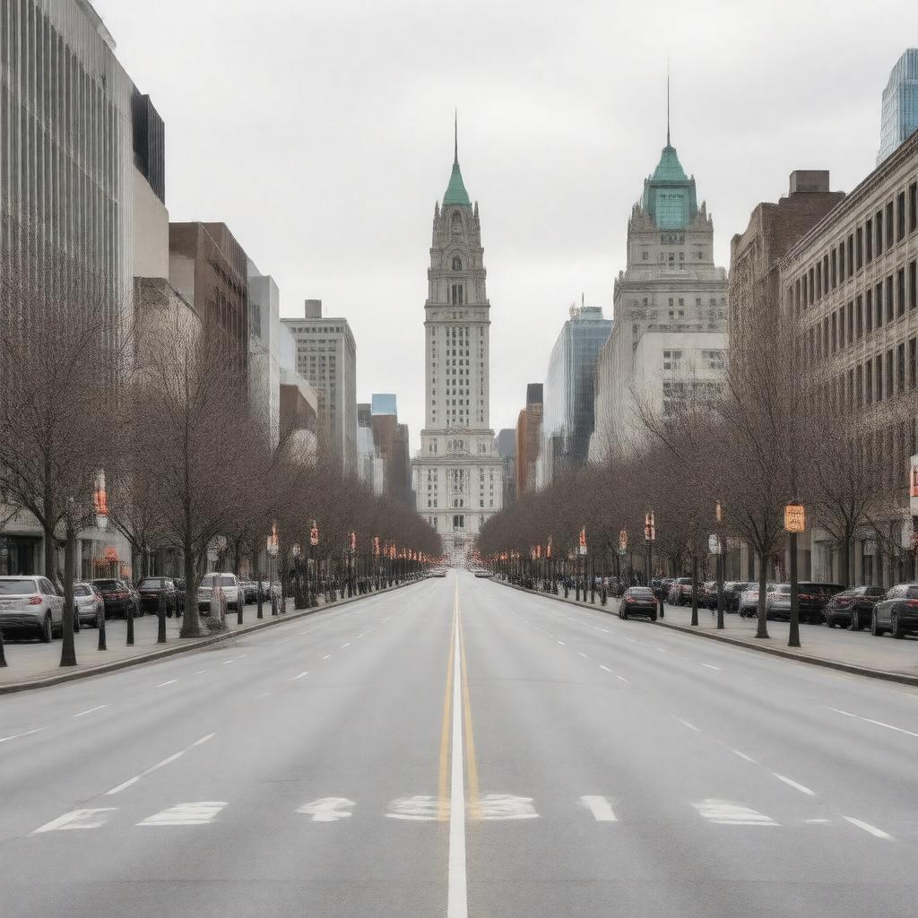 AI-created image of University Avenue