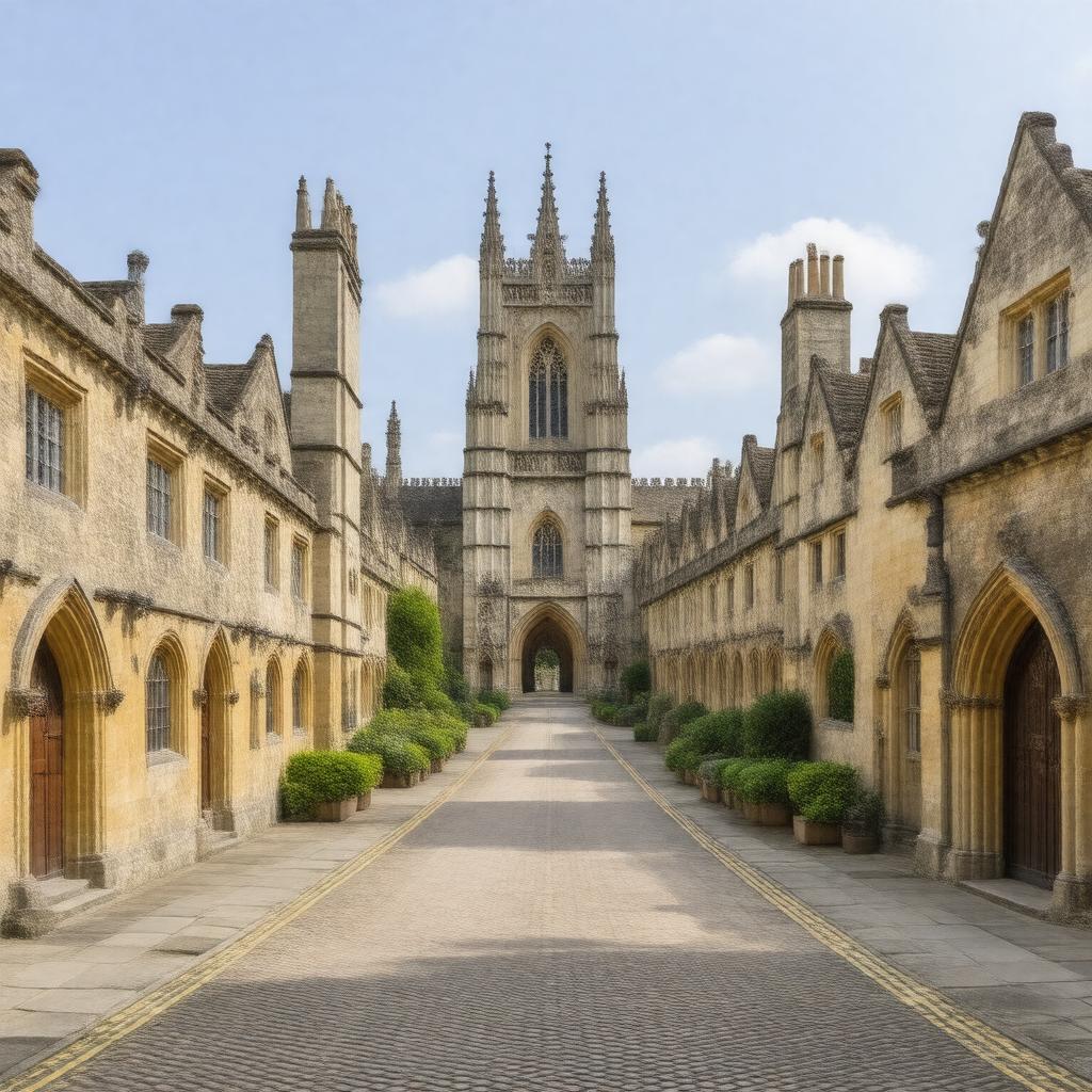 AI-created image of University College, Oxford