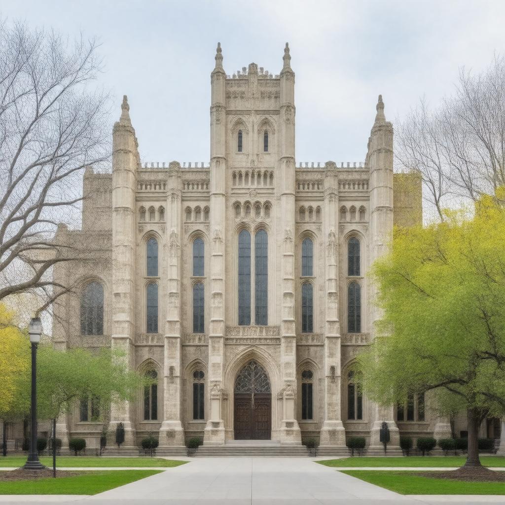 Click to view larger image AI-created image of University Hall