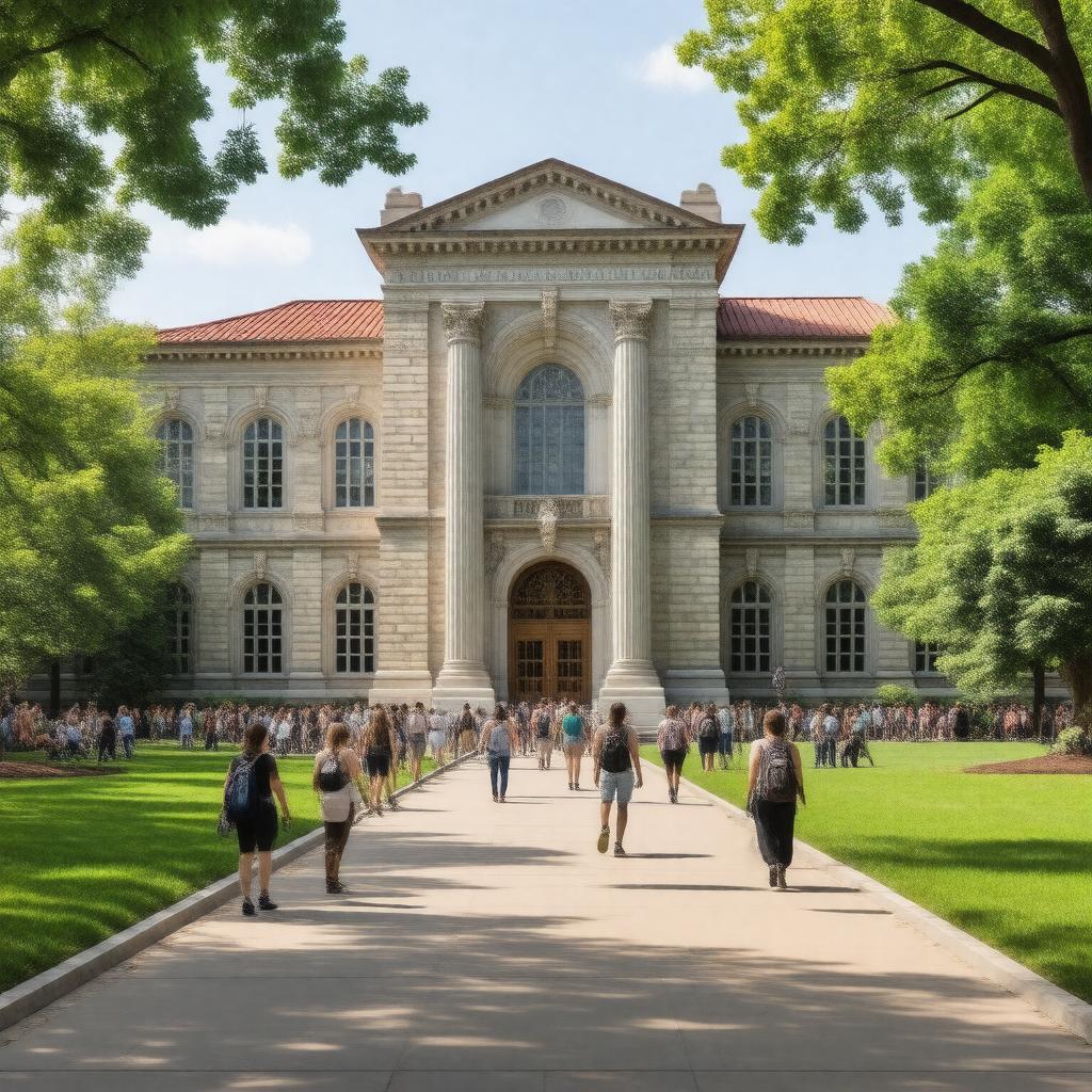 Click to view larger image AI-created image of University Library, University of Illinois Urbana-Champaign