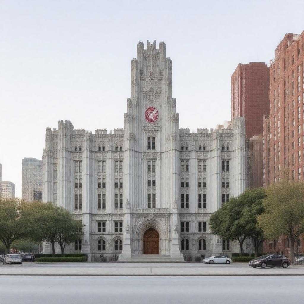 AI-created image of University of Chicago Law School