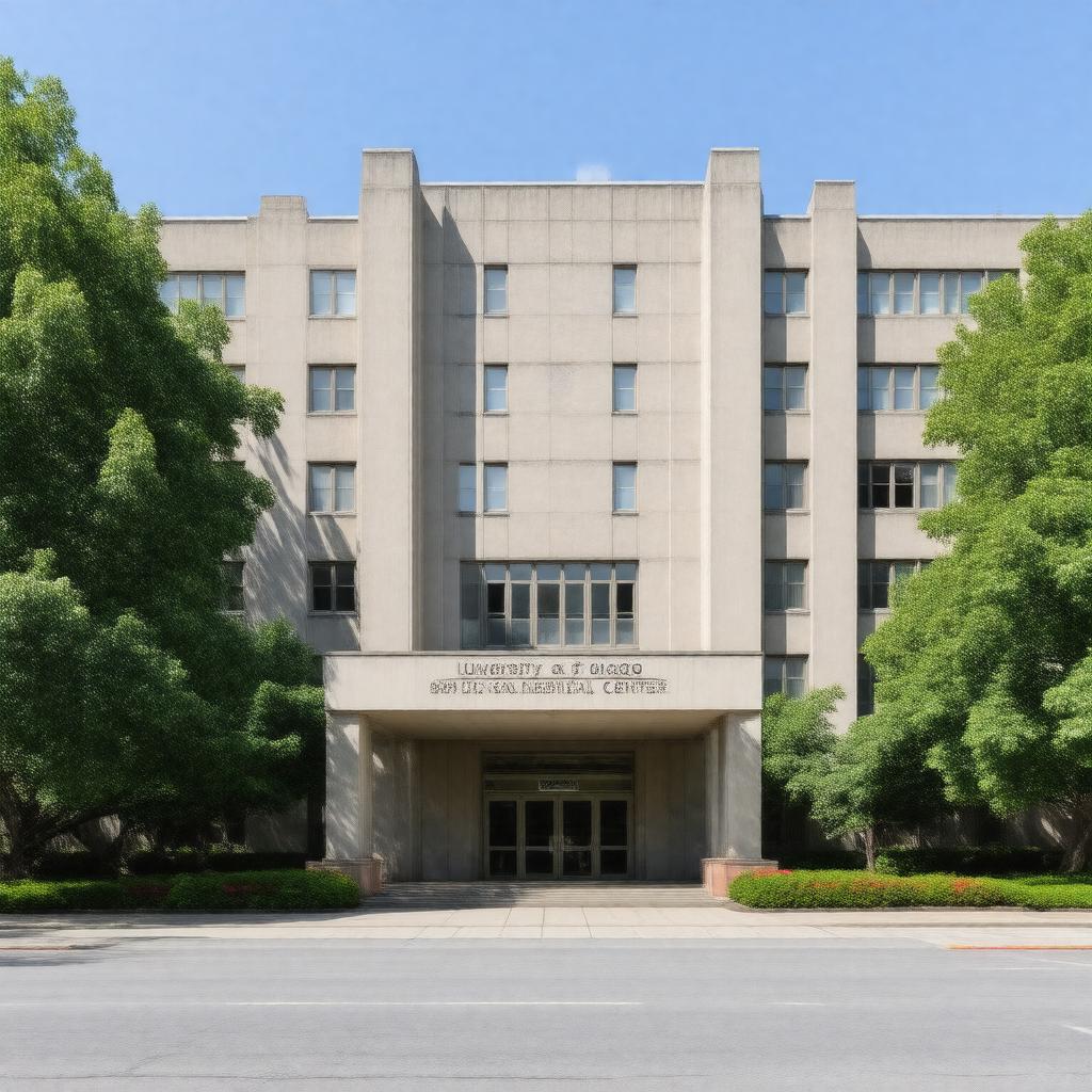 Click to view larger image AI-created image of University of Chicago Medical Center