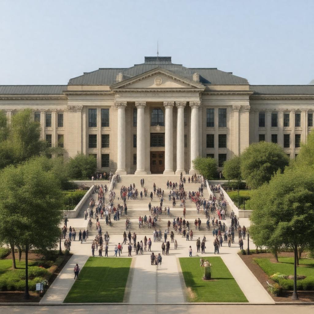 AI-created image of University of Illinois Library