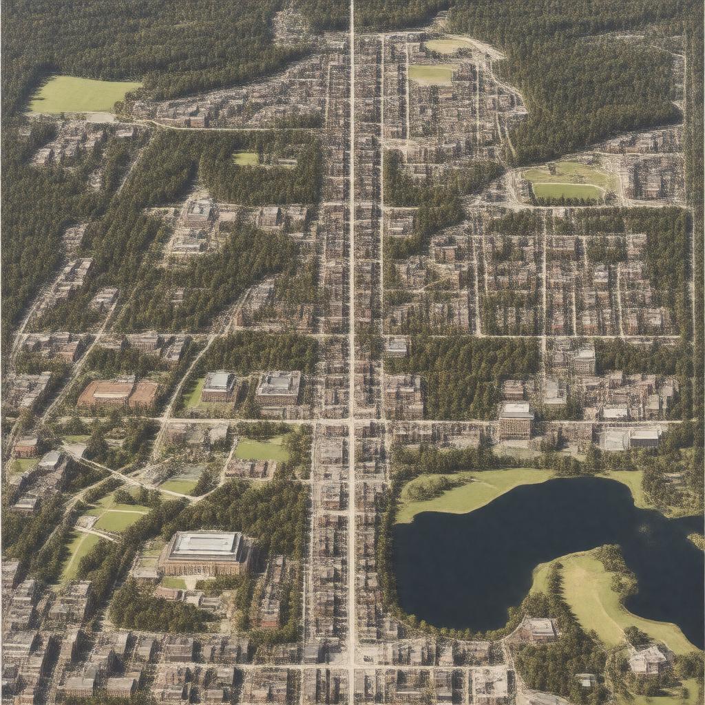 Click to view larger image AI-created image of University of Massachusetts Amherst campus