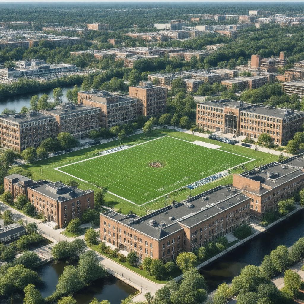 AI-created image of University of Massachusetts Lowell