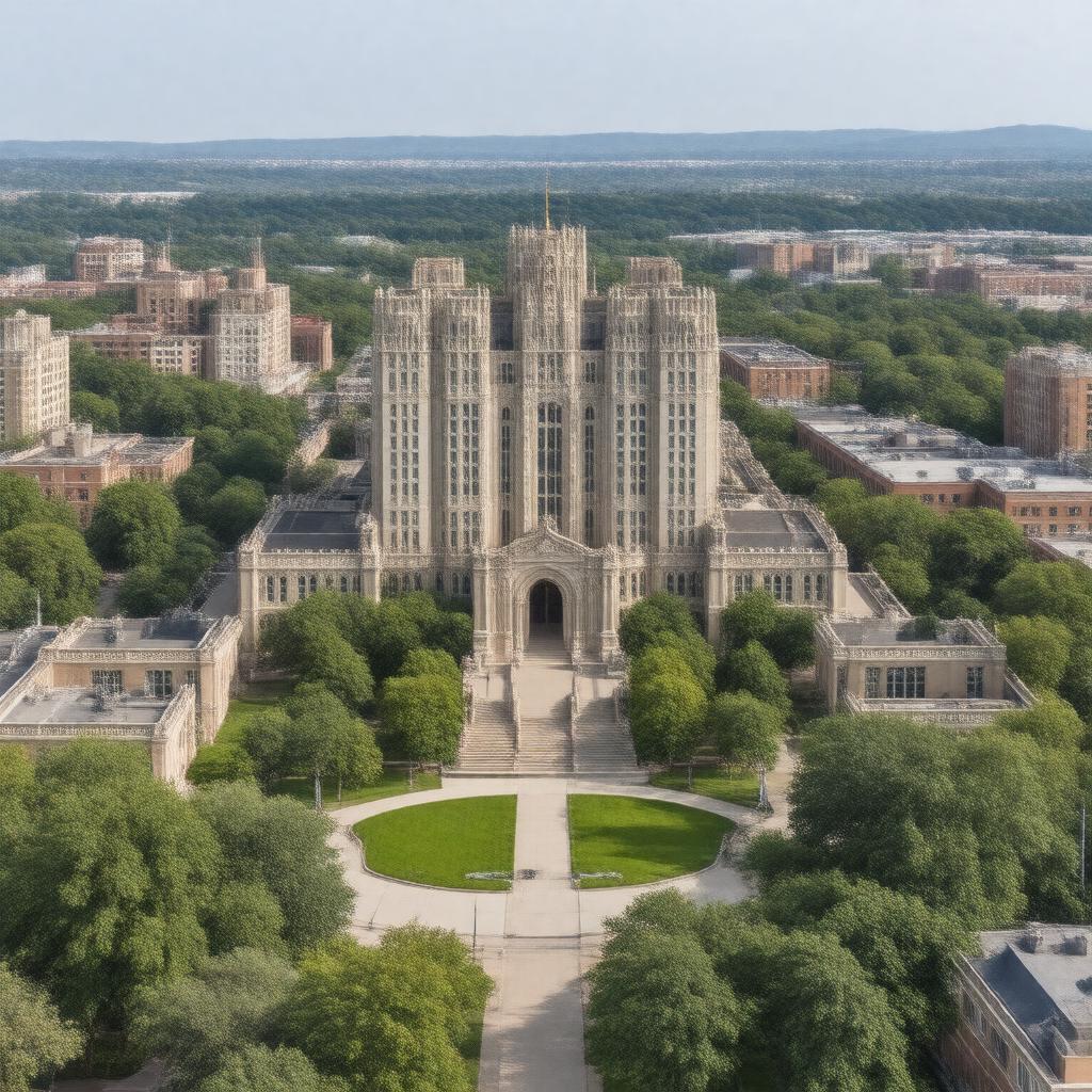 AI-created image of University of Michigan Law School
