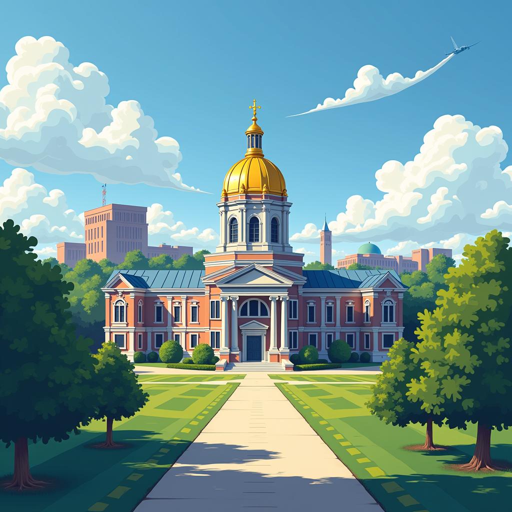 AI-created image of University of Notre Dame