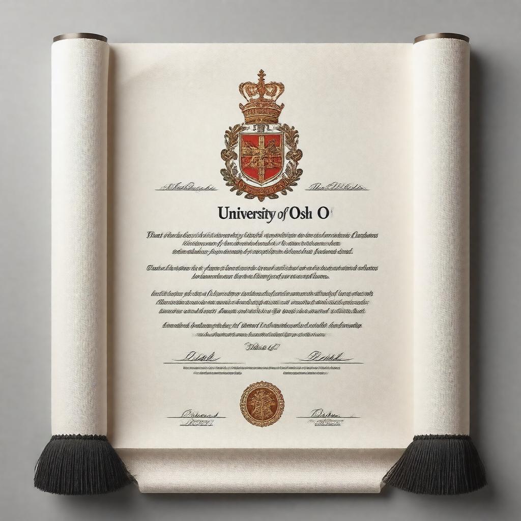 AI-created image of University of Oslo (honorary degree)
