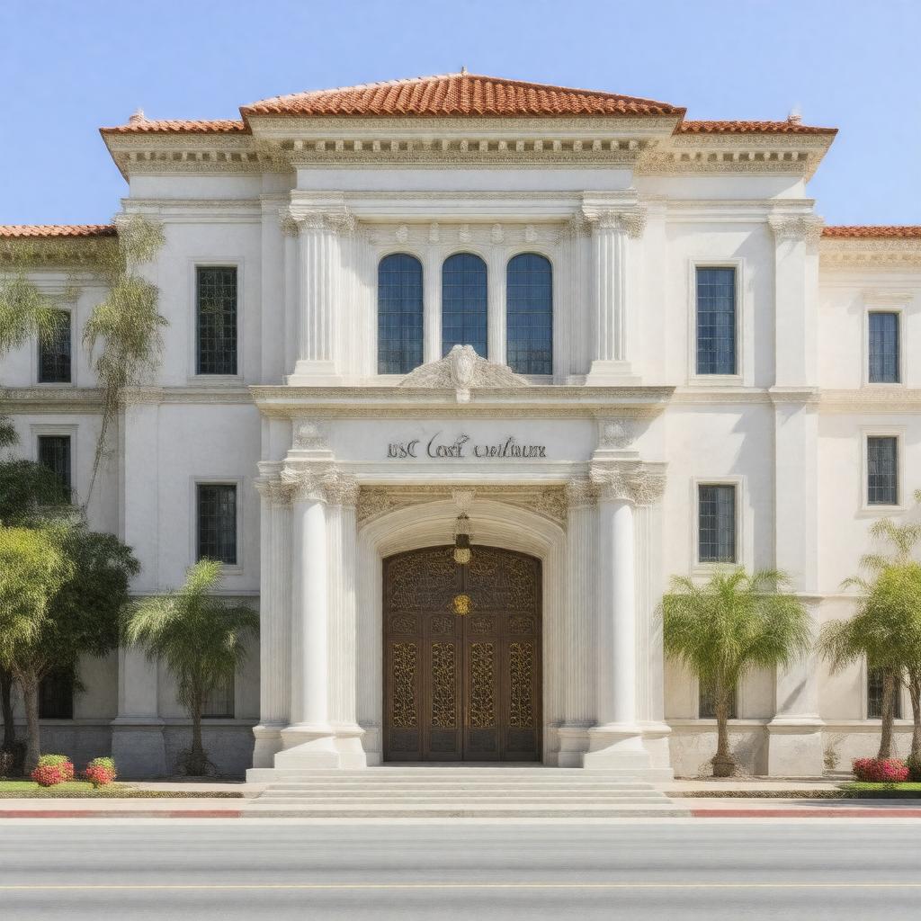 Click to view larger image AI-created image of University of Southern California Gould School of Law