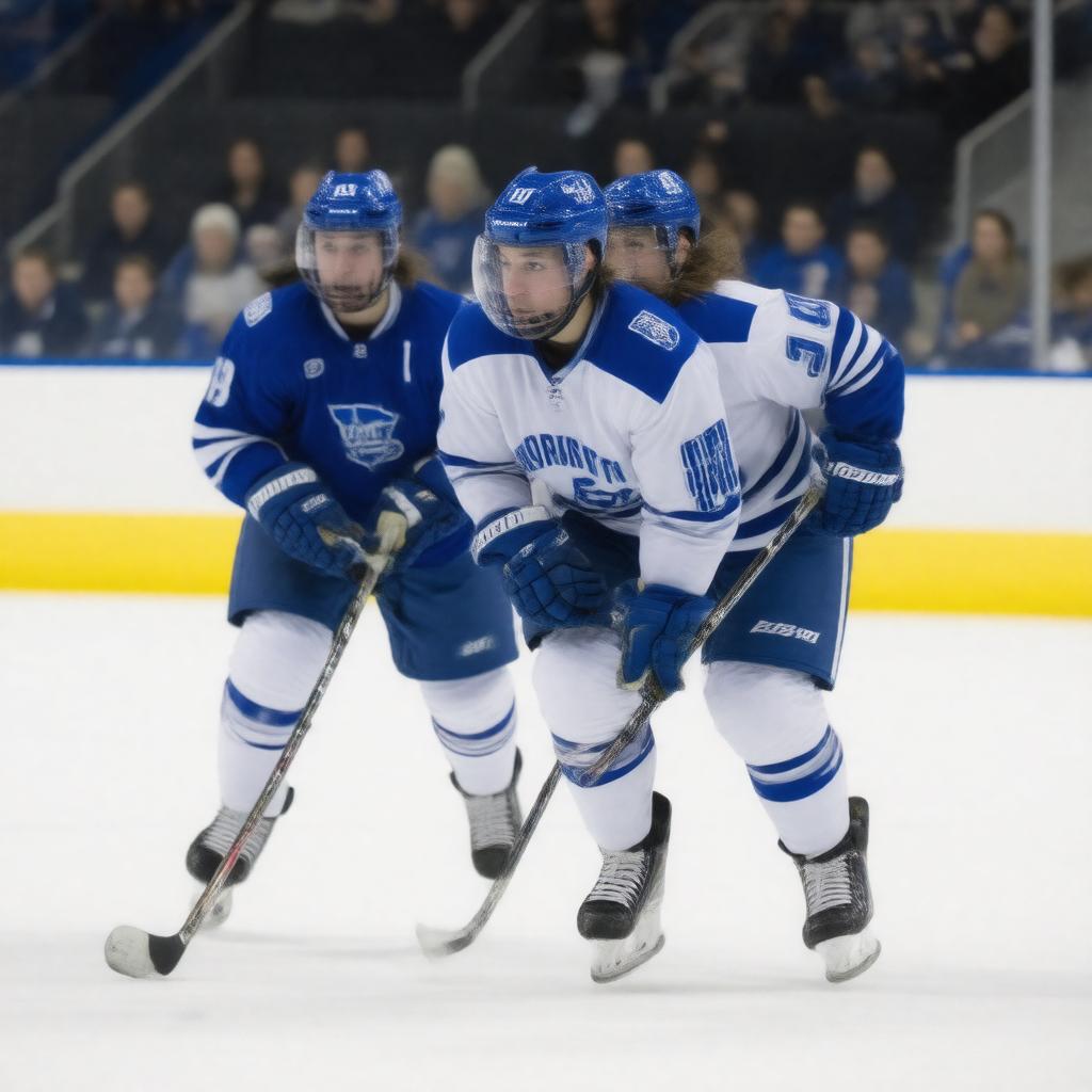 AI-created image of University of Toronto Varsity Blues women's ice hockey team