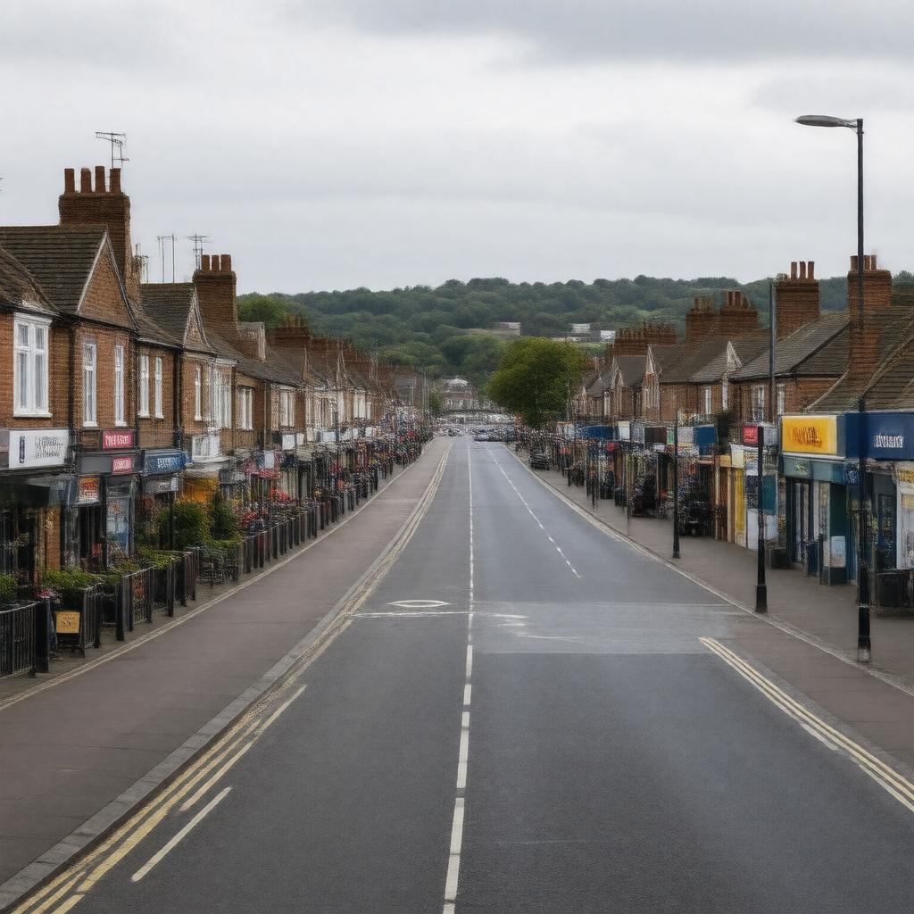 AI-created image of Upminster town centre