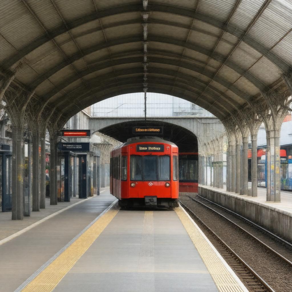 AI-created image of Upper Holloway railway station