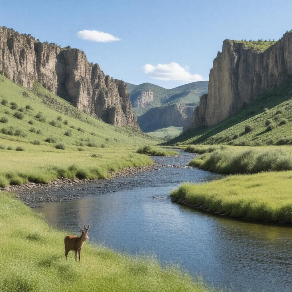 Click to view larger image AI-created image of Upper Missouri River Breaks National Monument