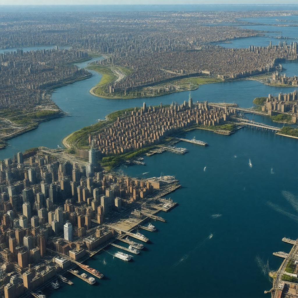 AI-created image of Upper New York Bay