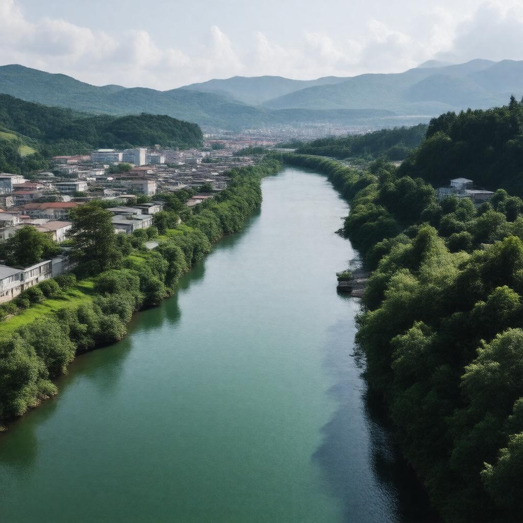 AI-created image of Urakami River