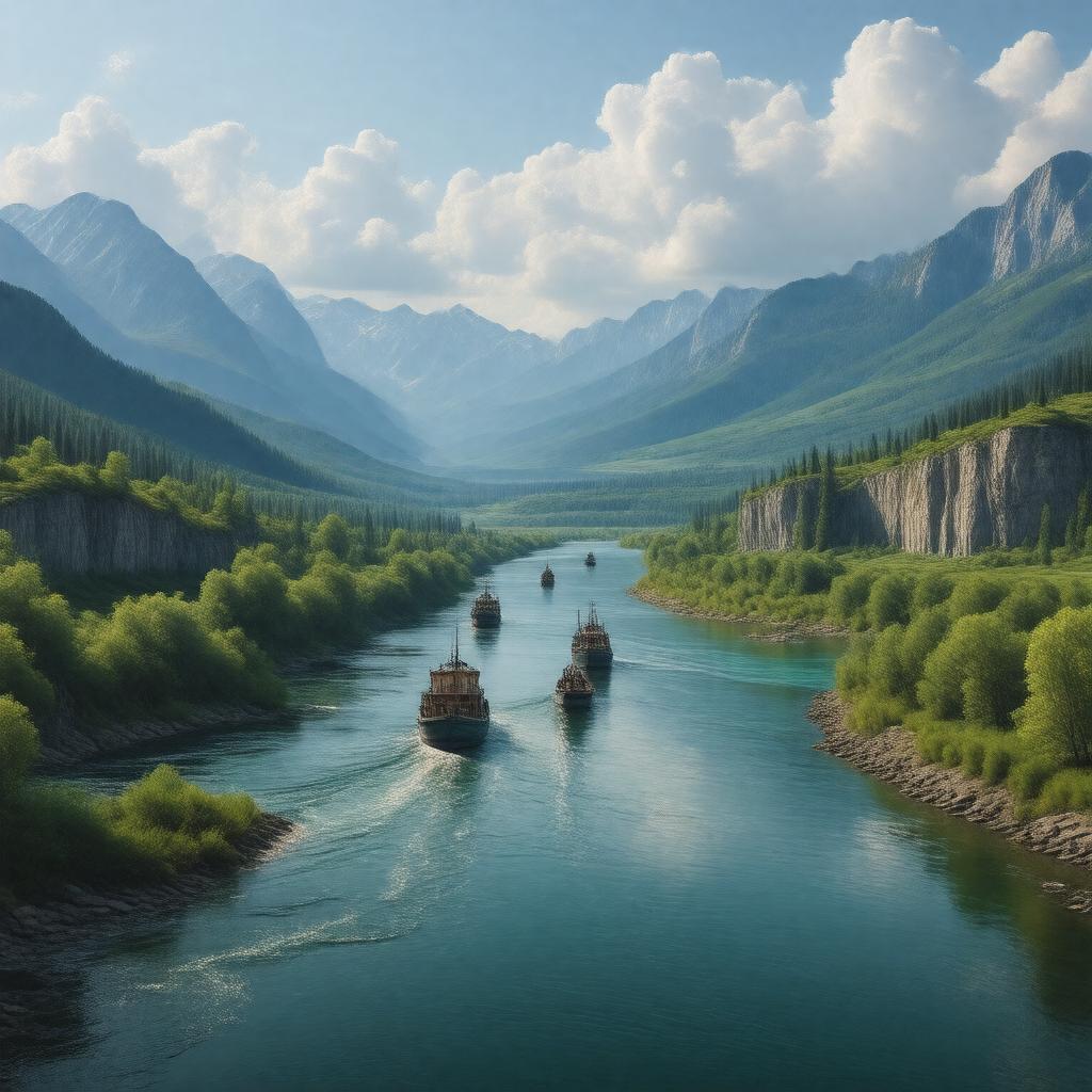 AI-created image of Ural River