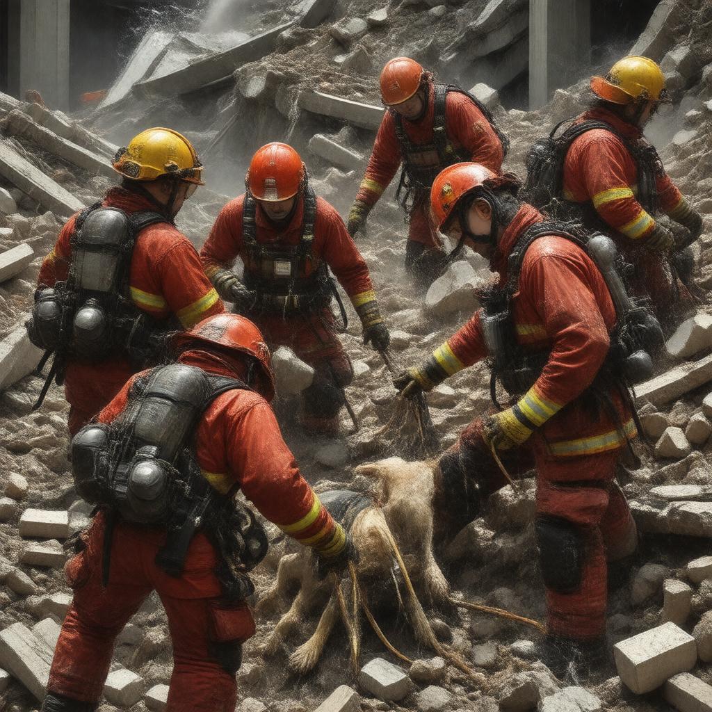 Click to view larger image AI-created image of Urban Search and Rescue Task Forces