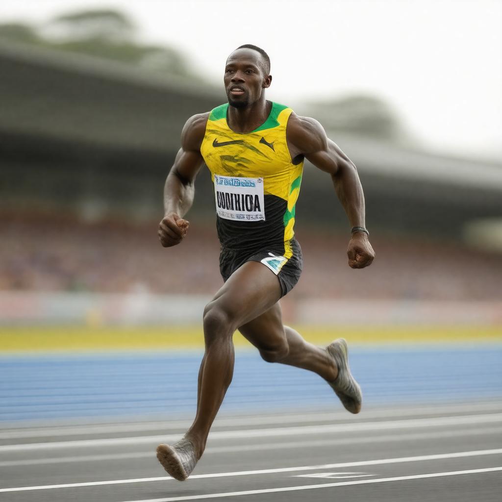AI-created image of Usain St. Leo Bolt