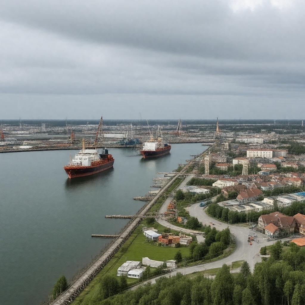 AI-created image of Ust-Luga