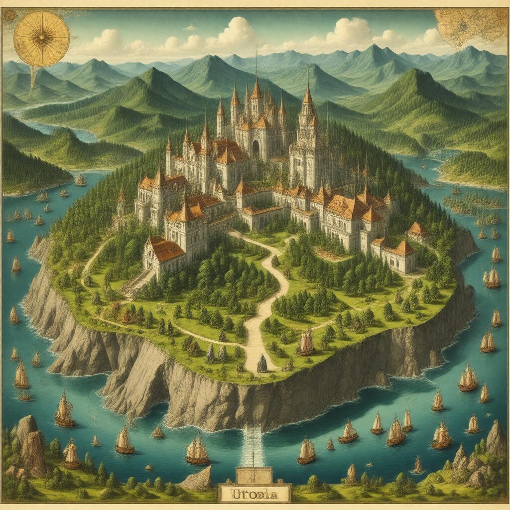 AI-created image of Utopia (Thomas More)