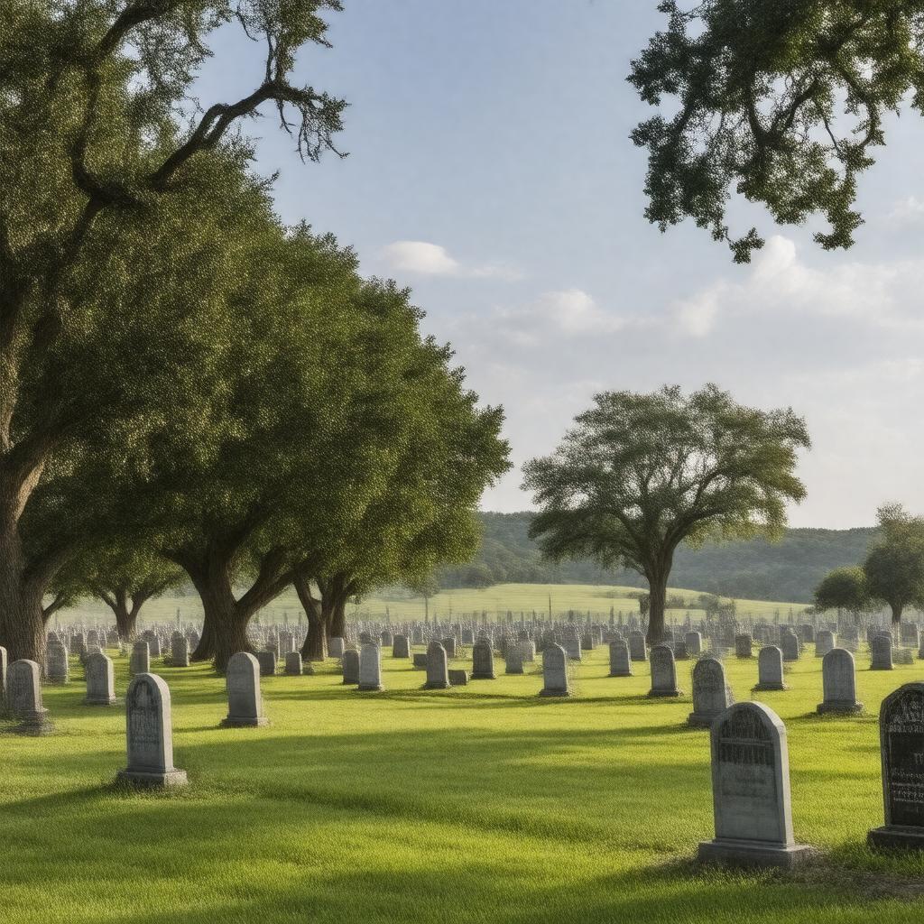 AI-created image of Uvalde Cemetery, Uvalde, Texas, United States