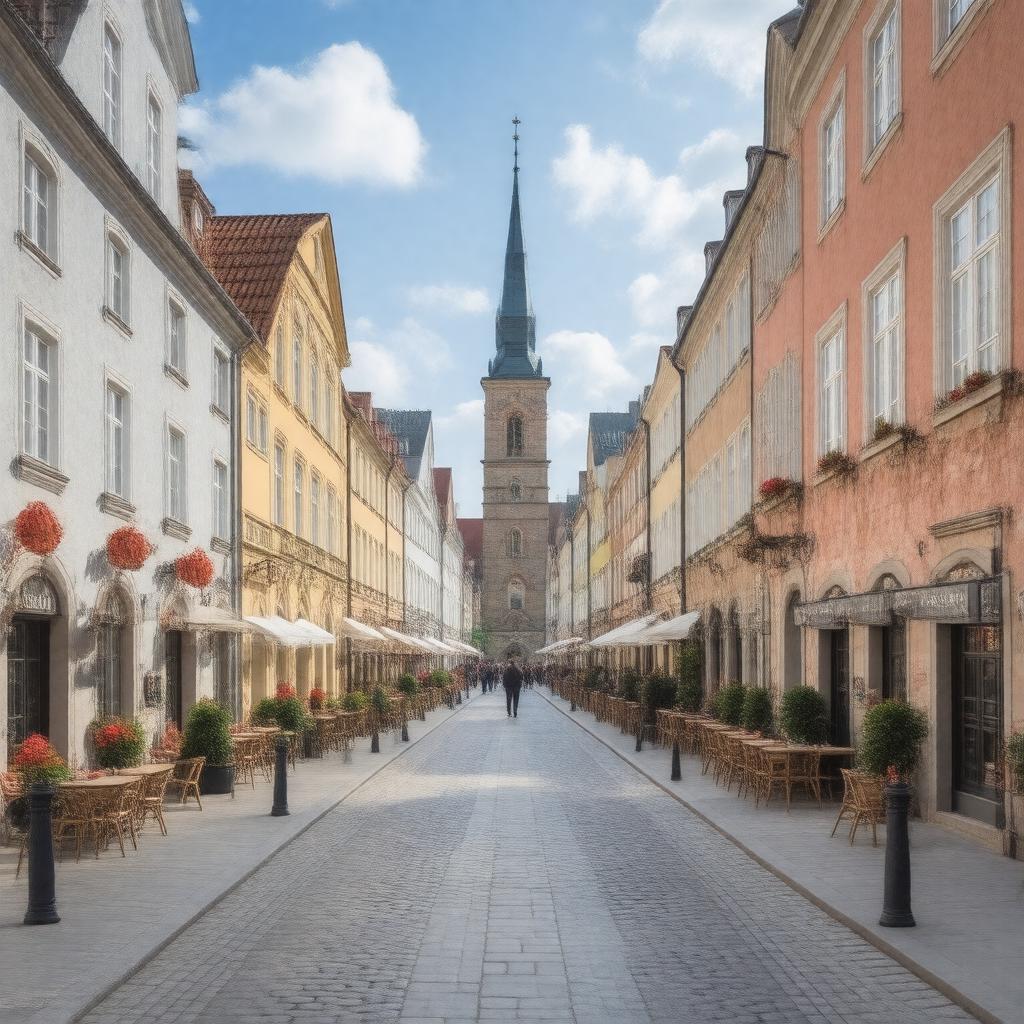 AI-created image of Västerlånggatan