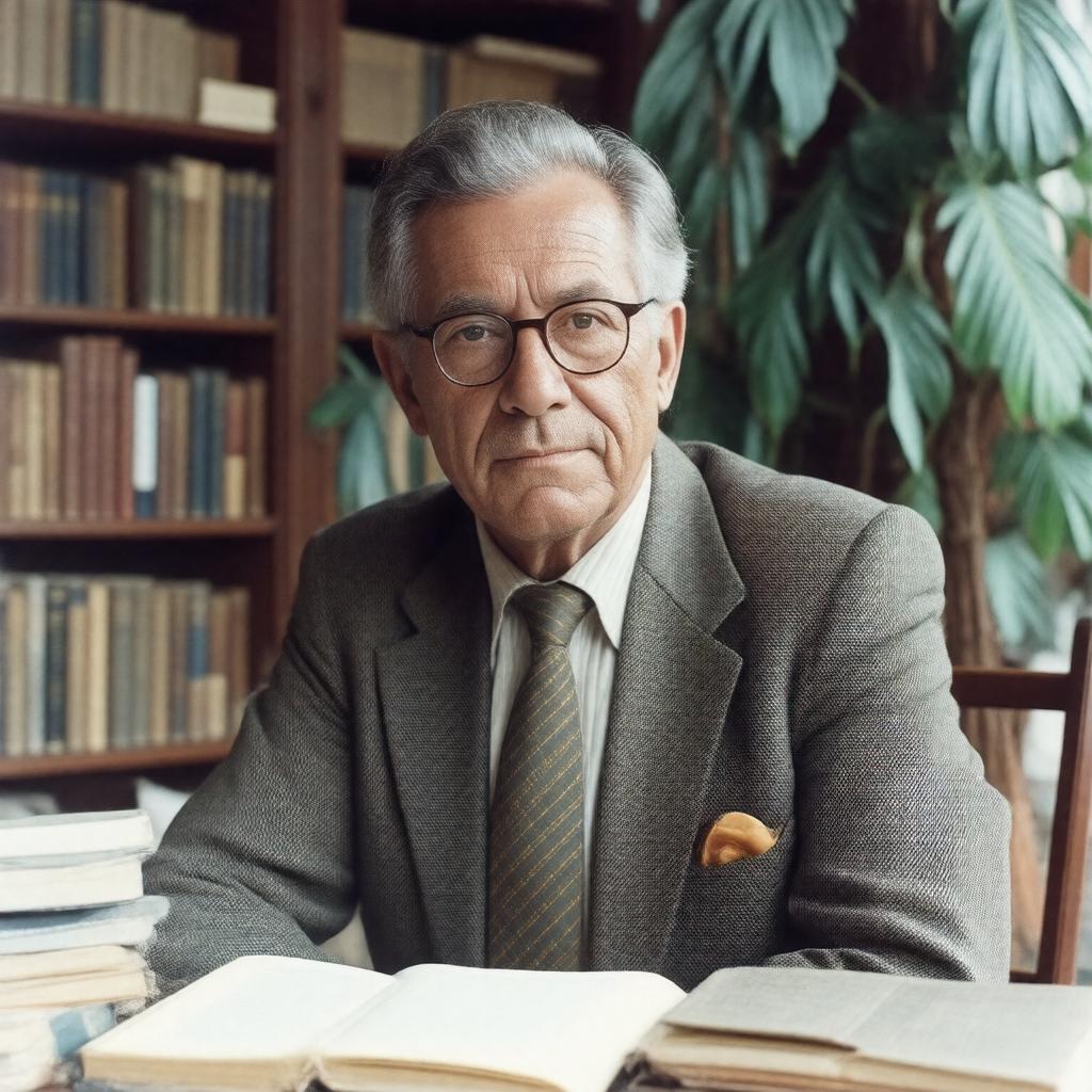 AI-created image of V. S. Naipaul