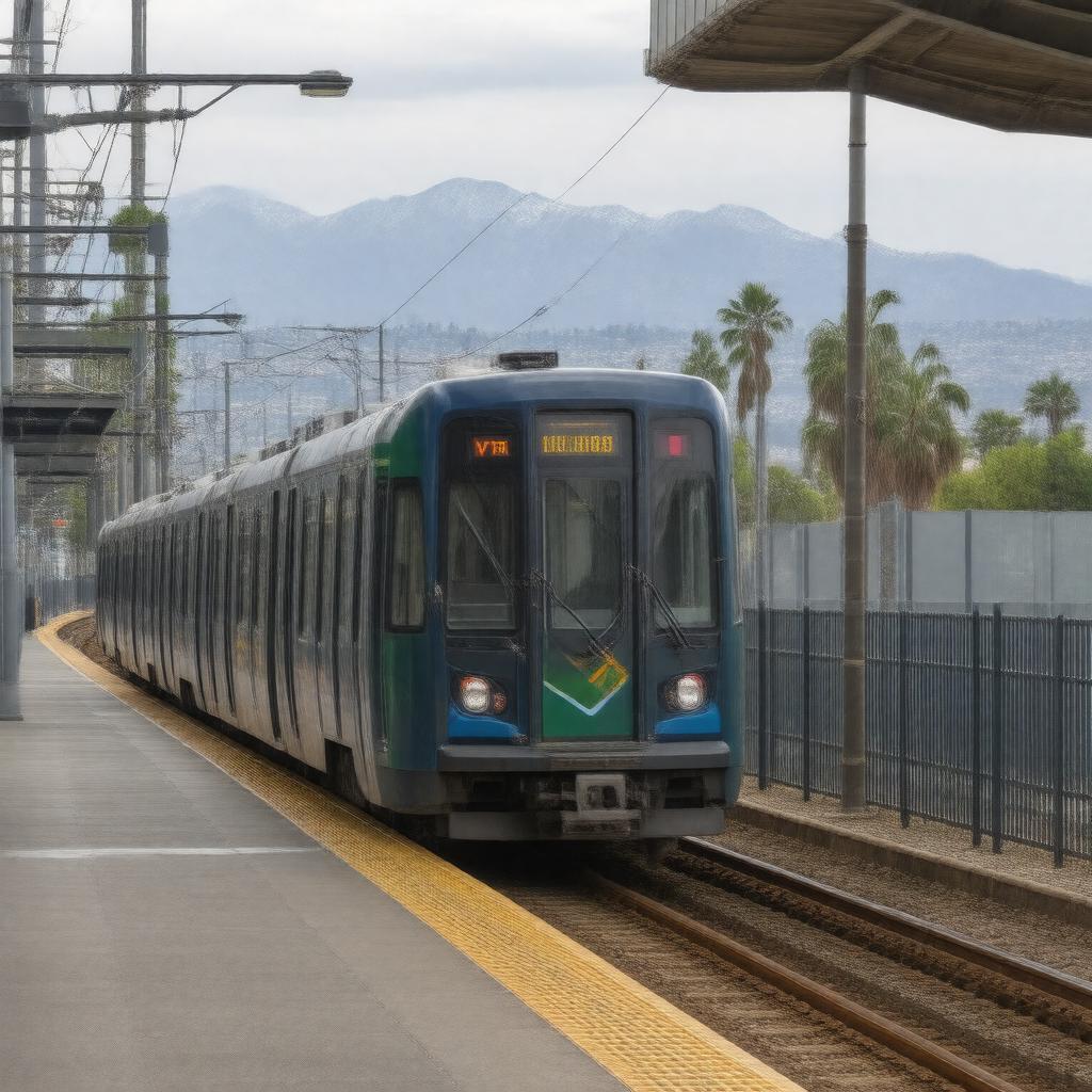 AI-created image of VTA Light Rail
