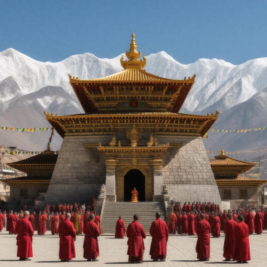 AI-created image of Vajrayana Buddhists