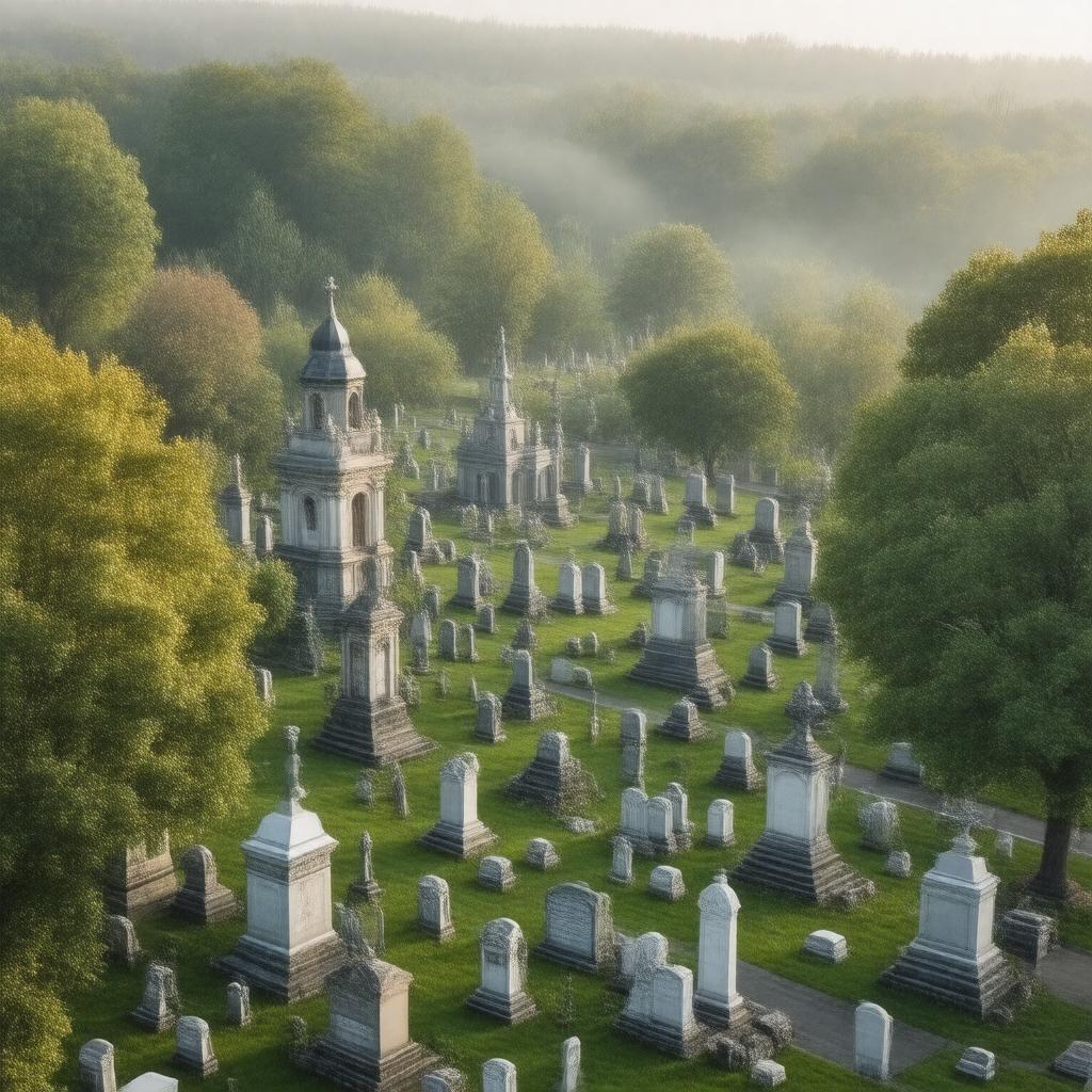 Click to view larger image AI-created image of Vale Cemetery, Schenectady, New York