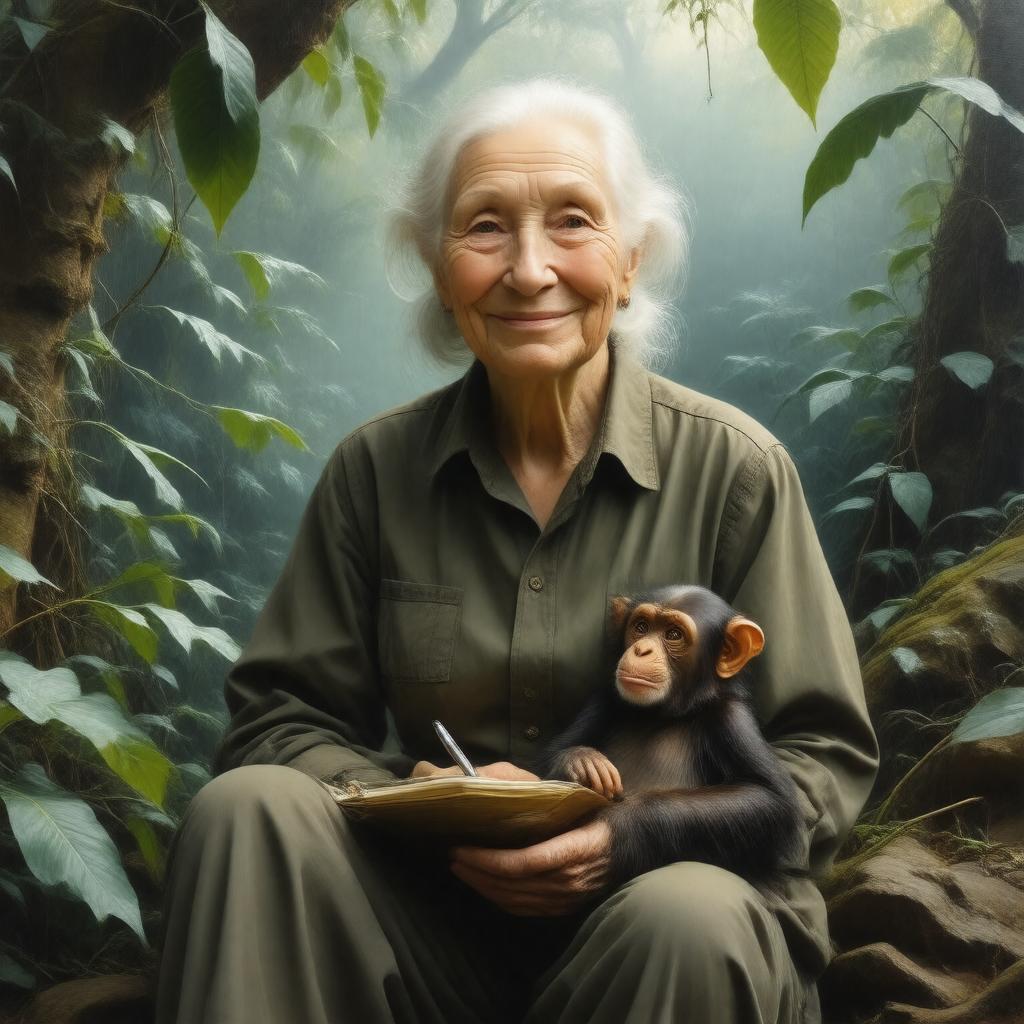 AI-created image of Valerie Jane Morris-Goodall