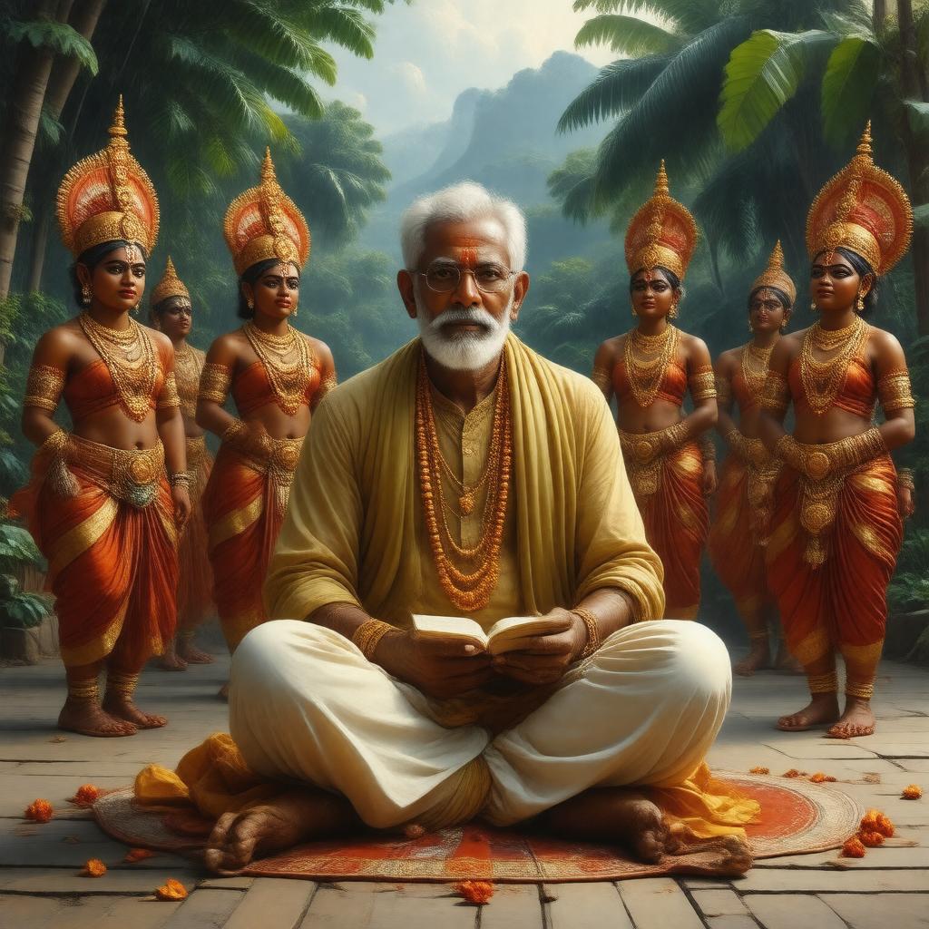 AI-created image of Vallathol Narayana Menon