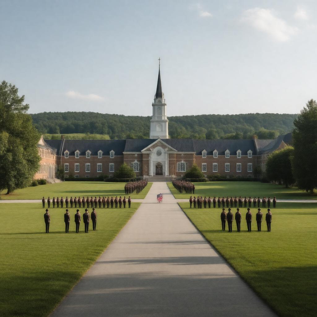 Click to view larger image AI-created image of Valley Forge Military Academy