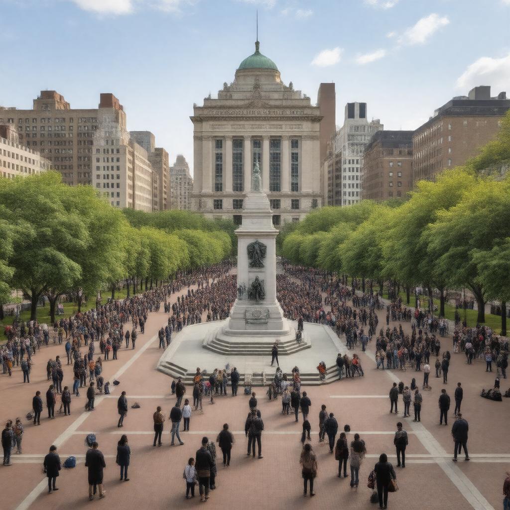 AI-created image of Van Amringe Quadrangle