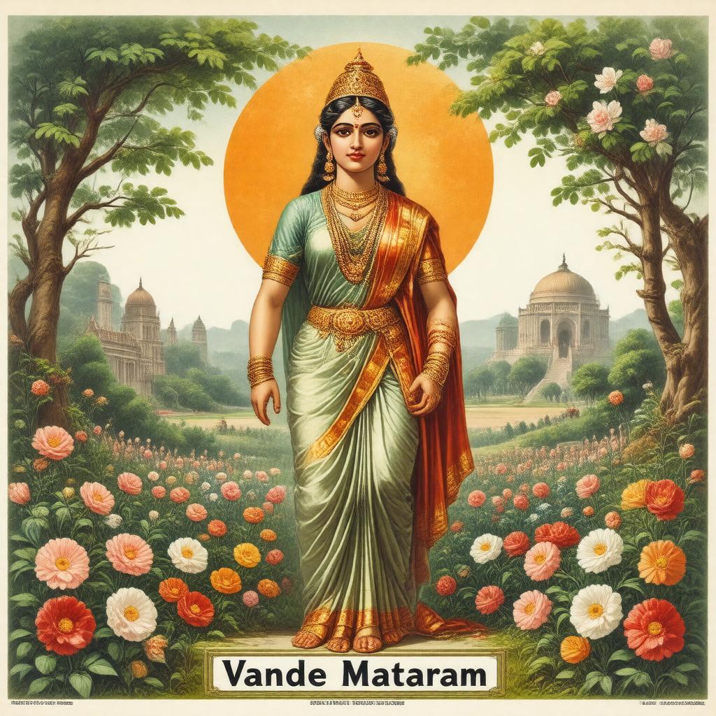 Click to view larger image AI-created image of Vande Mataram