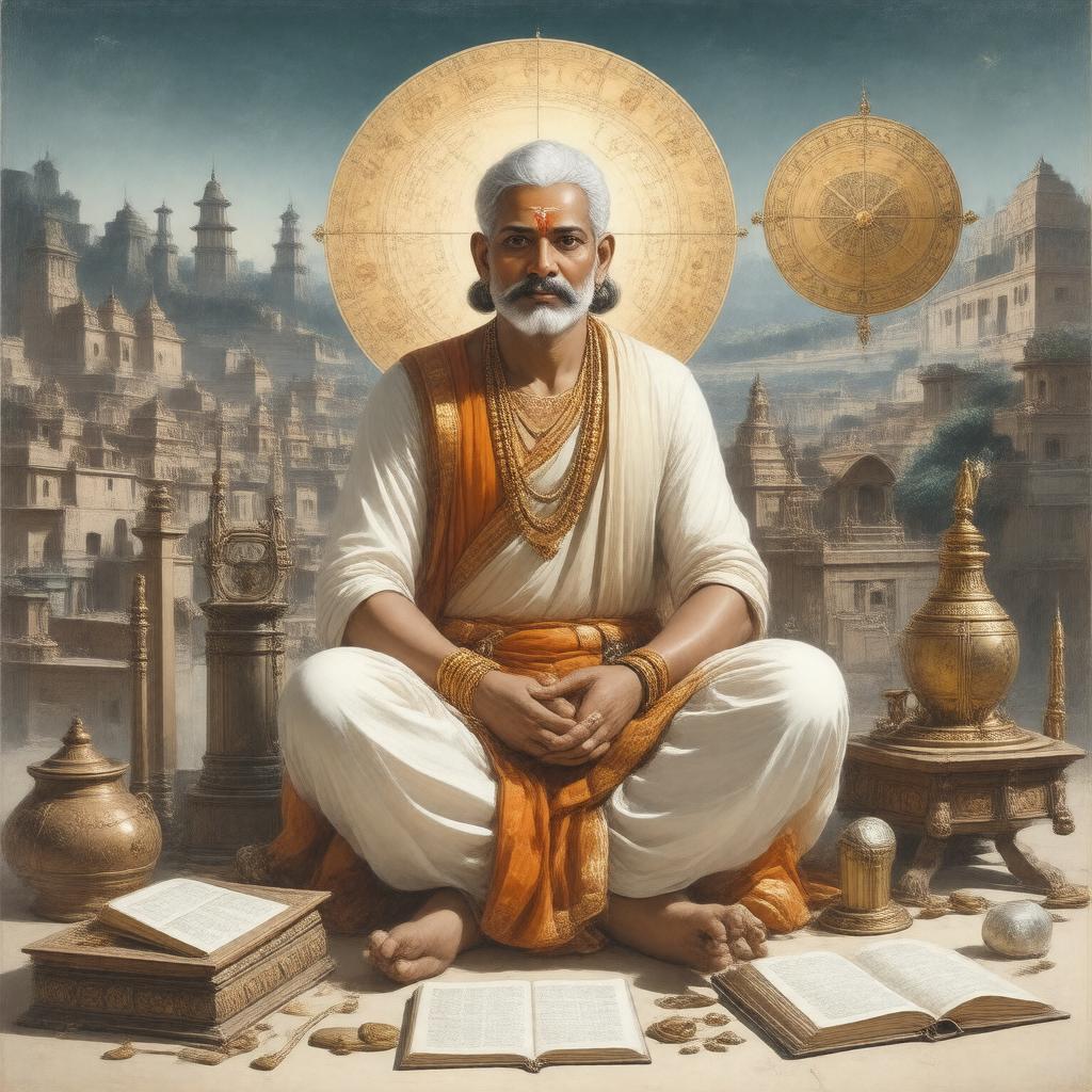 Click to view larger image AI-created image of Varahamihira