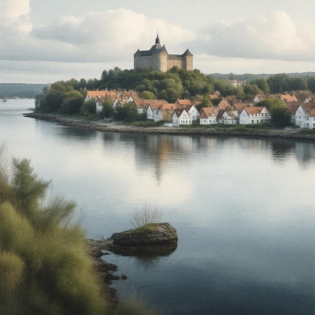 AI-created image of Vaxholm