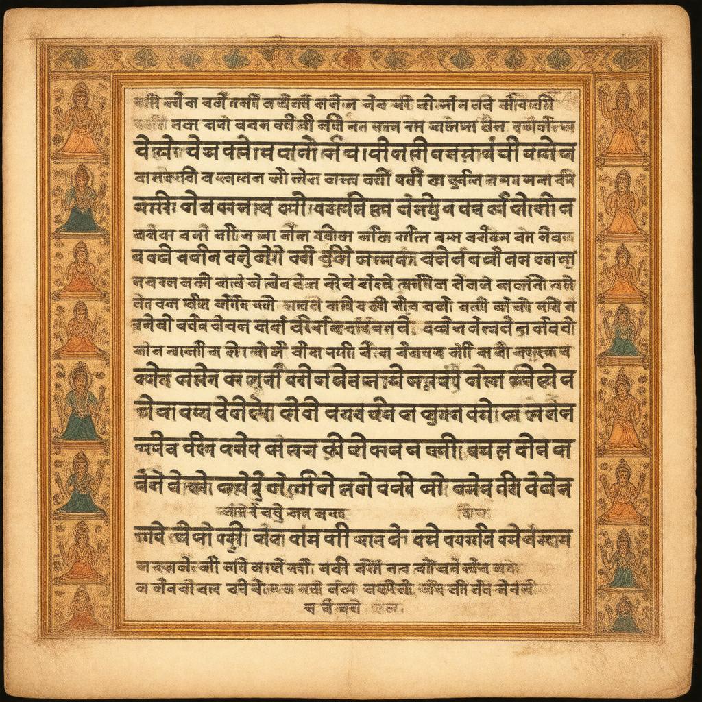 AI-created image of Vedic Sanskrit