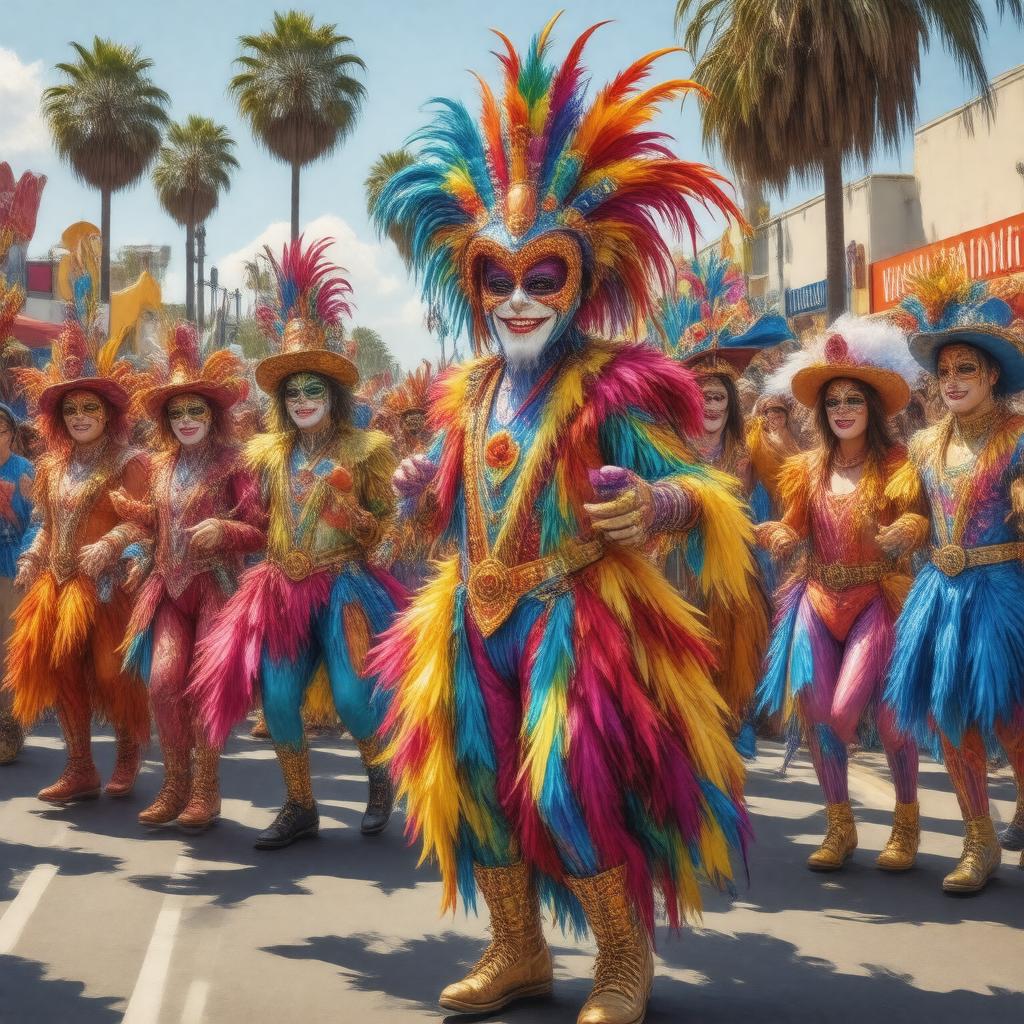 AI-created image of Venice Beach Carnevale