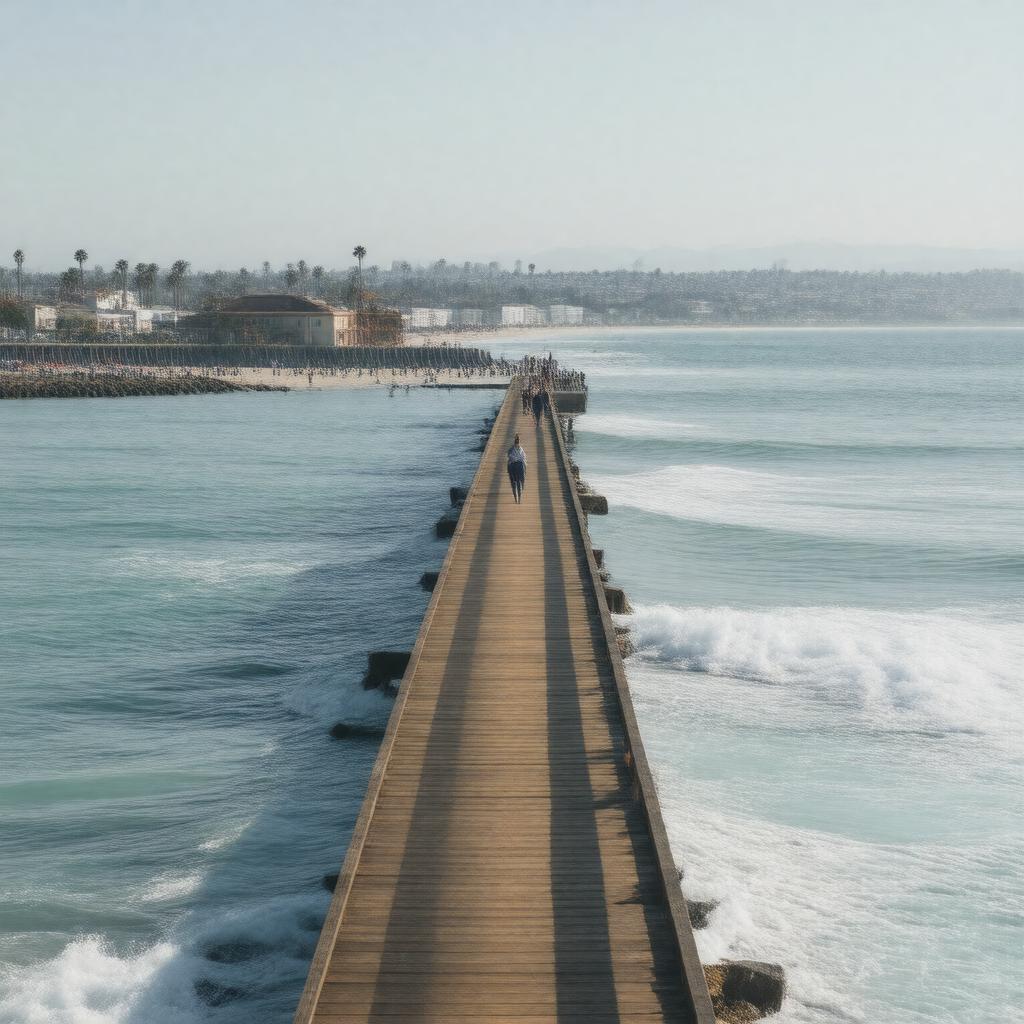 Click to view larger image AI-created image of Venice Pier
