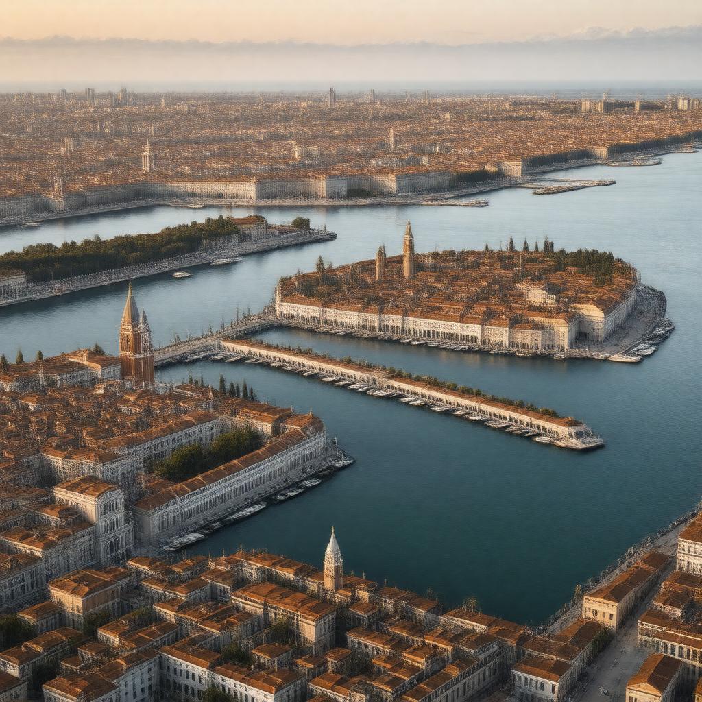 AI-created image of Venice and its Lagoon