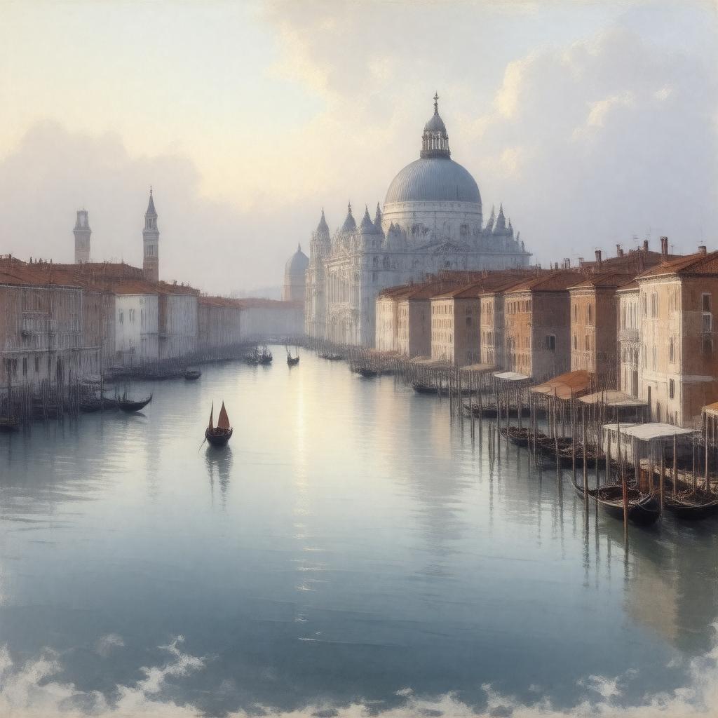 AI-created image of Venice, from the Porch of Madonna della Salute
