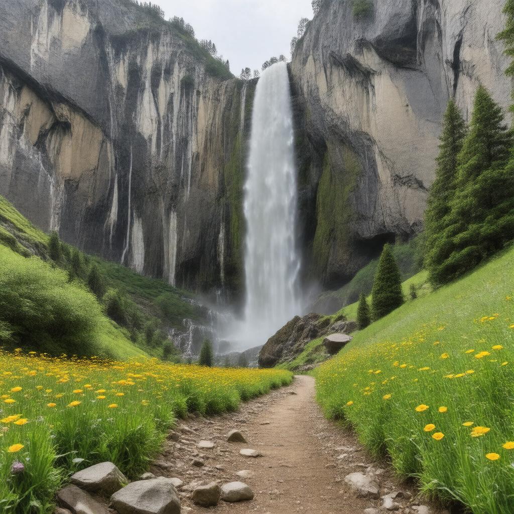 AI-created image of Vernal Fall
