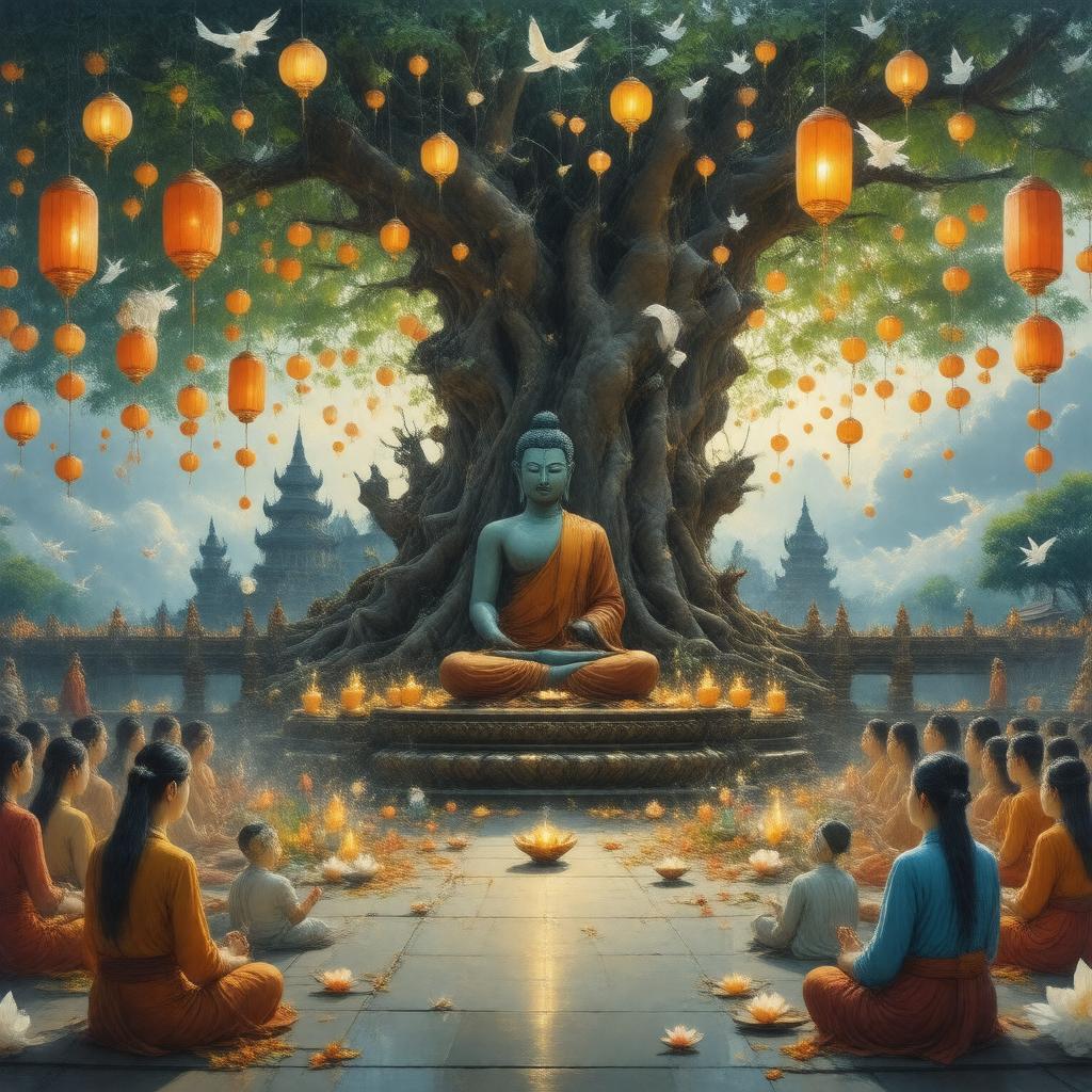 AI-created image of Vesak