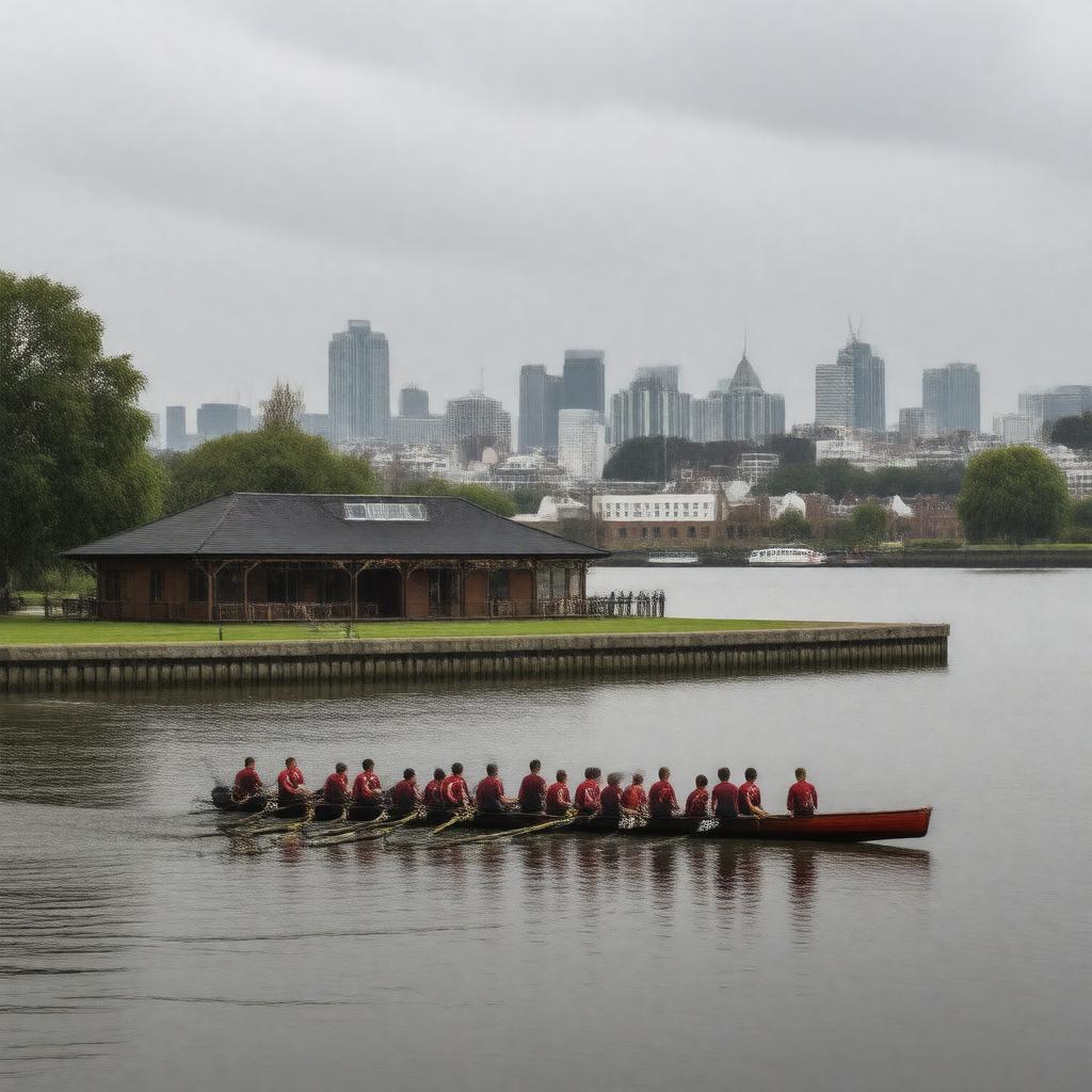 Click to view larger image AI-created image of Vesta Rowing Club